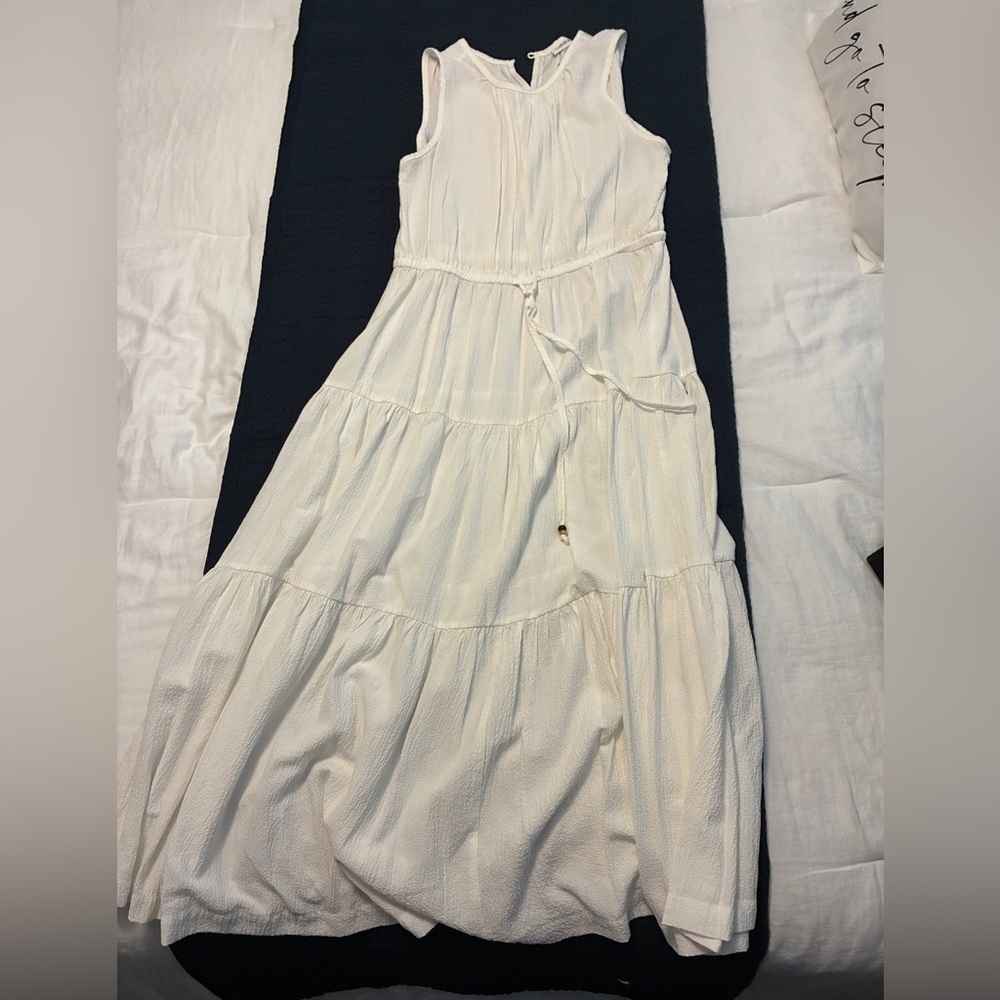 Calvin Klein Ivory Textured Dress